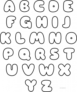 Uppercase Bubble Letters Printable