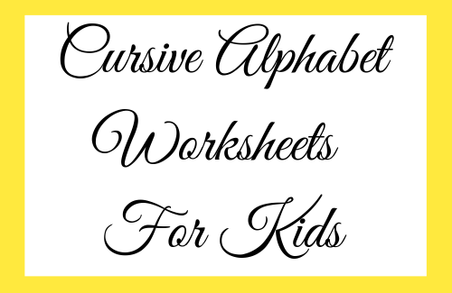 Cursive Alphabet Worksheets For Kids