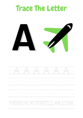 A for Airplane worksheet