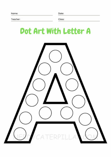 Dot Art With Letter A