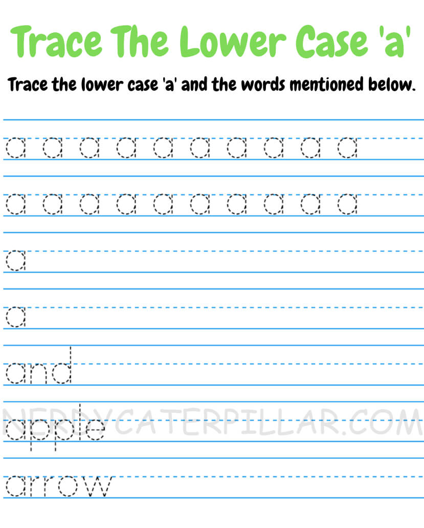 Trace Lower case a worksheet