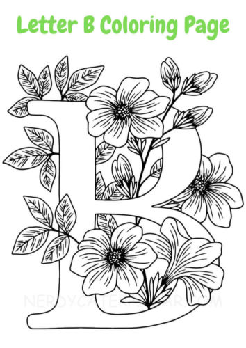 Letter B coloring page