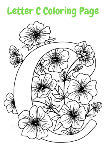 Letter C coloring page