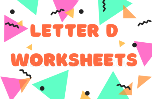 Letter D Worksheets for children